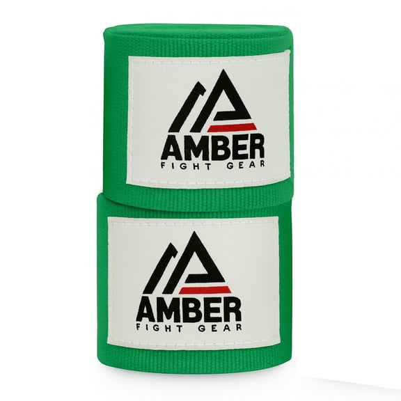 Mexican Style 200 Inch Elastic Handwraps - Breathable, Durable, Machine Washable for MMA, Boxing, Kickboxing, Muay Thai, Green, Sold as a Pair