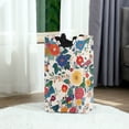 thumbnail image 6 of Yayeee Freestanding Laundry Hamper with Handle Collapsible Large Storage Basket for Clothes, Red Japanese Floral Pattern, 6 of 7