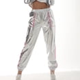 thumbnail image 4 of WILLBEST Pantalones Casuales para Mujer, de Cuero Sintético Negro, Cintura Alta, Rectos, Pierna Ancha, Estilo Punk, para Un Estilo y Comodidad Diarios. Mediana, 4 of 5