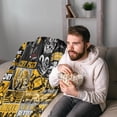 thumbnail image 3 of Football Gifts for Men Women, City Football Fans Flannel Blanket, Pittsburgh Gifts Ideas for Men Women Boys Kids Throw Blanket 60"x50", 3 of 6