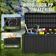 thumbnail image 6 of Decksplore 120 Gallon Outdoor Storage Box Waterproof Lockable Resin Deck Box, for Pool Accessories, Garden Tools Storage, UV-Resistant, Black, 6 of 8