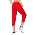 thumbnail image 4 of ALWAYS Women's Capri Jogger Lightweight Sweatpants with Pork Chop Pockets Red S, 4 of 7