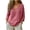Pink, variant on SwiftWear Women's Linen Blend V-Neck Blouse Relaxed Fit Long Sleeve Pullover Casual Lightweight Top for Spring & Summer​ Blue