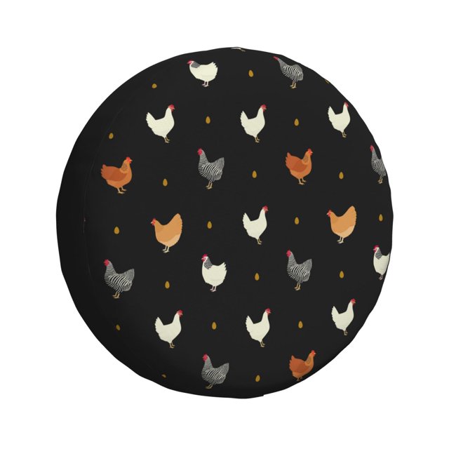 Balery Funny Chicken Cubiertas para Neumáticos - Protector Resistente para Neumáticos de Camioneta, SUV, Remolque, Camper y RV-17 inch