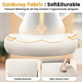 thumbnail image 4 of LUCKLIFE Upholstered Accent Chair with Sturdy Table & cup Holder for Living Room, Beige, 4 of 8