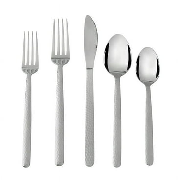 Mainstays 20-Piece Armatto Silver Matte Stainless Steel Flatware Set (Service for 4)
