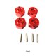 thumbnail image 2 of Soporte hexagonal de rueda Vogacara 4MM para 1/14 LC Crawler Rojo, 2 of 6