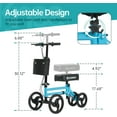 thumbnail image 3 of ELENKER Steerable Knee Scooter for Foot Injuries Ankles Surgery, Blue, 3 of 8