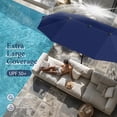 thumbnail image 3 of SUMMIT LIVING 13 ft Large Patio Umbrella Double-Sided Rectangular Outdoor Market Table Umbrella for Outside – Navy Blue, 3 of 8