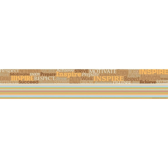 Barker Creek Double-Sided Border with Inspirational Quote, Word Wall Inspire, for Bulletin Boards, Reception Areas, Halls, Break Rooms, Office, School, Home Learning Decor, 3” x 35’ (964)