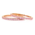 thumbnail image 3 of Pink Sapphire Wedding Band, 14k Gold plated sterling silver Band, Sapphire Full Eternity Band, Stacking Band, Matching Band, Anniversary Gift For Her, 3 of 5