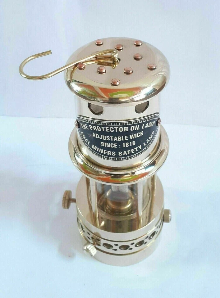 Vintage Antique Brass Miner Lamp Lantern Collectible Nautical Maritime Ship Lantern Oil lamp Boat Lighting