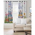 thumbnail image 2 of Easter Gnomes Bunnies Blackout Curtains 63 Inches Long, Spring Easter Eggs Floral Leaves Thermal Insulated Black Out Curtains, Darkening Window Curtain Drapes for Bedroom Living Room 42"x63" 2 Panels, 2 of 9