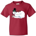 thumbnail image 3 of Inktastic Sassy Snowman in Top Hat Youth T-Shirt, 3 of 5
