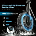 thumbnail image 4 of Electric Scooter Adults, 500/600W Motor, 28 MPH Top Speed,10" Vacuum Big Tires, Foldable E-Scooter with App Control & Disc Braking System for Smart APP Contro, 4 of 6