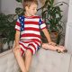 thumbnail image 4 of Balery America Flags3 Conjunto de Pijama Infantil de Manga Corta con Estampado – Ropa de Dormir de Algodón Suave-Small, 4 of 6