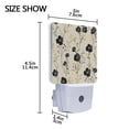 thumbnail image 4 of Yayeee LED Night Light for The Home Plug in With Light Sensors 2 Pack, Small Black Flowers, 4 of 6