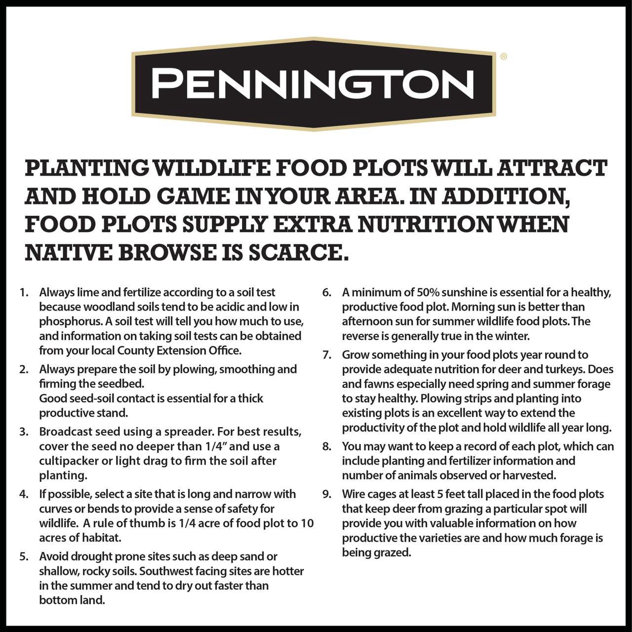 Pennington Food Plot Seed for Wildlife,  3-Way Clover Blend, 3 lbs Covers up to 1/2 Acre