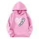 thumbnail image 3 of Sudaderas con capucha para niños y niñas, sudaderas casuales de manga larga, lindas sudaderas de gran tamaño con bolsillo de polar, chaquetas para niñas, 3 of 4