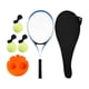thumbnail image 3 of Entrenador de tenis en solitario, Kit de ador de tenis, pelota con cuerda, entrenamiento en solitario portátil Raqueta individual 3 bolas, 3 of 8