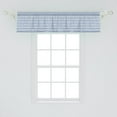 thumbnail image 2 of Ambesonne Harbour Stripe Window Valance, Hand Drawn Sea, 54" X 12", Night Blue White, 2 of 3