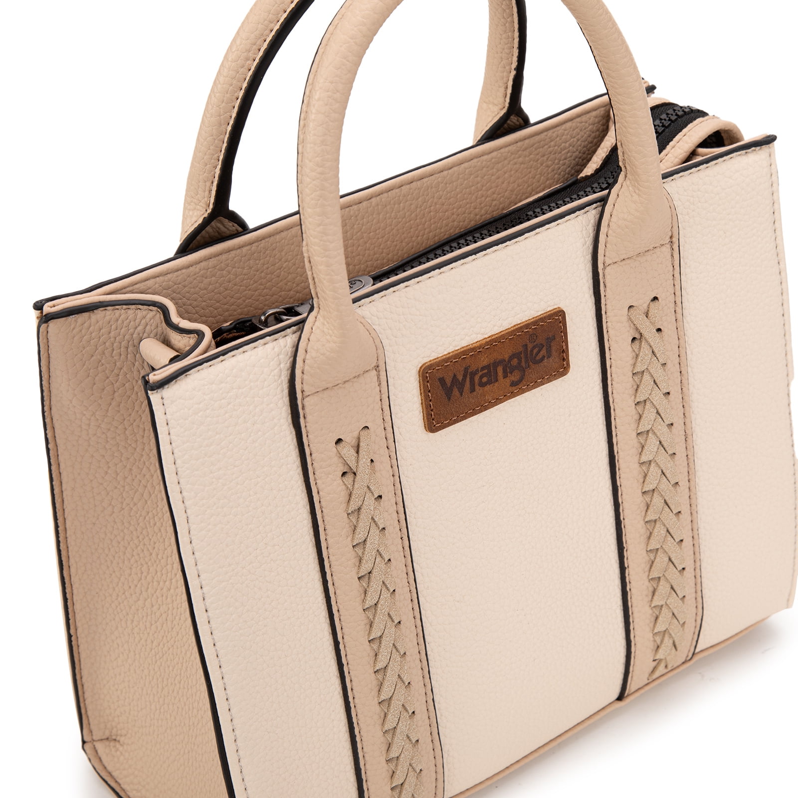 Wrangler Tote Bags for Women and Purse for Women with Adjustable Strap, Beige