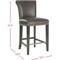 thumbnail image 4 of SAFAVIEH Seth Counter Stool Antique Brown, 4 of 7