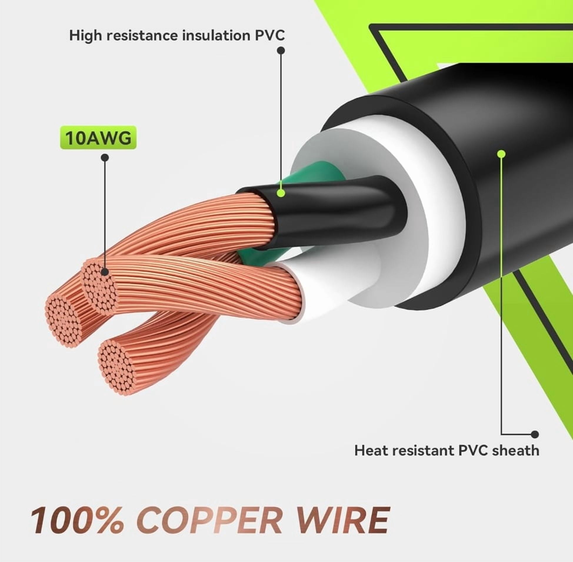 RVMATE 25 ft 30 Amp 125 V 3750 W 3-Prong Generator Extension Cord NEMA L5-30P/L5-30R SJTW Jacket GC33025-RM