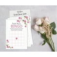 thumbnail image 4 of Inkdotpot Bridal Wedding Shower Bachelorette Party Bulk Blank Square Fill In Gift Ideas 50FloralBingoGameCards, 4 of 7