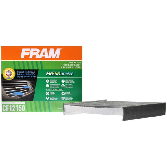FRAM Fresh Breeze Cabin Air Filter CF12150 with Arm & Hammer Baking Soda, for Select Ford Trucks Fits select: 2015-2023 FORD F150, 2017-2023 FORD F250