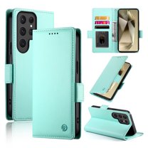 PU Leather Case Compatible with Samsung Galaxy S24 Ultra, Classic Kickstand/Cover/Wallet/Flip Magnetic Protective Case with Card Slots & Horizontal Stand Phone Case for Galaxy S24 Ultra, Mint