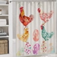 thumbnail image 5 of Shower Curtain Sets with Rugs 4 Piece with Non-Slip Rugs Toilet Lid Cover And Bath Mat Bathroom Decor Set Chicken And Eggs Waterproof Durable Bathroom Decor Shower Vintage Farm for Bathtub Decor, 5 of 8
