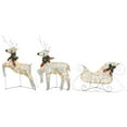 thumbnail image 2 of vidaXL Christmas Decoration Gold Reindeer and Sleigh with LEDs Christmas Lighting, 2 of 10