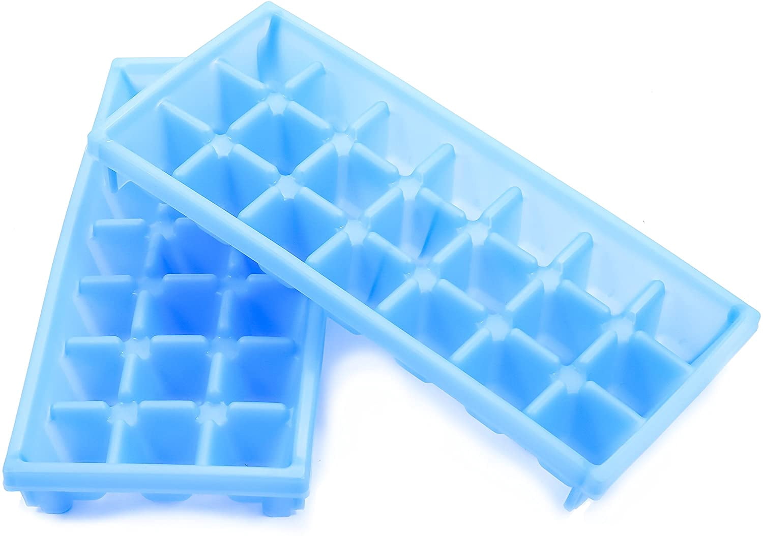 Silicone Ice Cube Tray with Lid, Easy Release Stackable Ice Mold for Freezer, 18-Cube Ice Tray for Cocktail, Whiskey, Coffee, Beverage