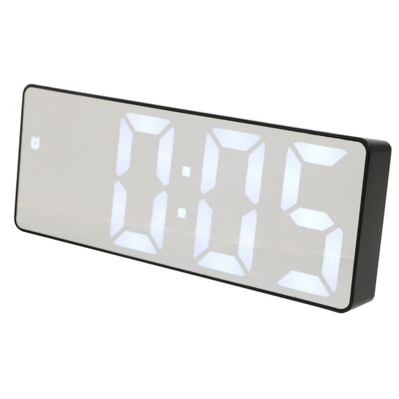 IBASETOY Silver Electronic Clock for Desk with USB Battery and Adjustable Brightness