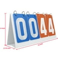 thumbnail image 2 of TOPTIE 4-Digital Portable Score Keeper PVC Flip Scoreboard for College Softball Game (Green VS Red Card), 2 of 6