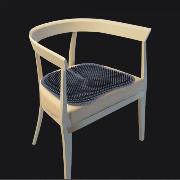 HEANUJJ Cojín Transpirable De Masaje En Silicona Para Asiento De Color Negro