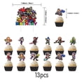 thumbnail image 5 of Splatoon Theme Cartoon style Birthday Decoration Kits，Party Supplies Including Banner, Balloons, Cake Toppers, Cupcake Toppers，Background Flag., 5 of 6