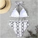 thumbnail image 5 of Mujeres sexy con almohadillas para el pecho sin soporte de acero con cuello en V cuello halter Seaside Beach Swim Bikinis Set Split traje de baño Fridja nalpqowj58067, 5 of 5