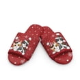 thumbnail image 2 of COEQINE Cat Snowflakes Red Slip On Slippers for Women Indoor, Christmas Slippers Foldable Spa Slides Flannel House Shoes Open Toe Bedroom Shoes Machine Washable for Business Trip, 44-45, 2 of 7