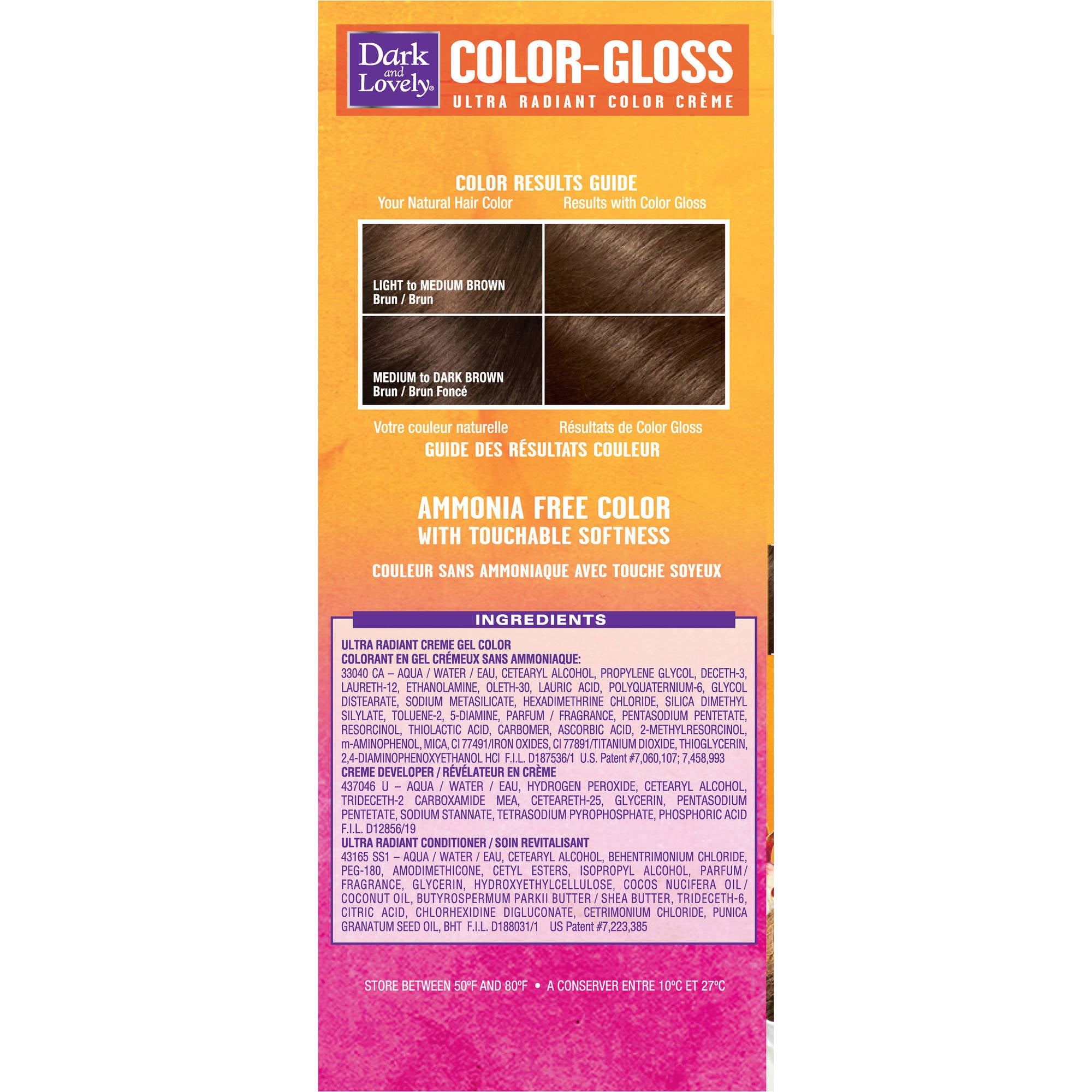 SoftSheen-Carson Dark and Lovely Color-Gloss Ultra Radiant Hair Color Creme, Ammonia Free Hair Dye, with Coconut Oil and Argan Oil