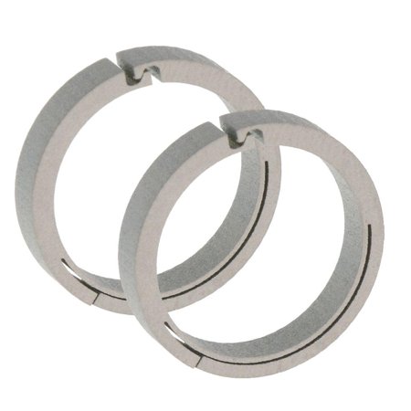Dualoai 2pcs 18mm Titanium O Shaped Carabiner, Spring Round Carabiners Clip, Snap Hook