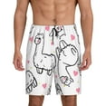 thumbnail image 2 of Daiia Alpacas and Hearts Mens Woven Stretch Pajama Short,Short Pajama Pants-3X-Large, 2 of 9