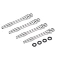 thumbnail image 1 of Ejes de dardos de aluminio Uxcell, accesorios de reemplazo con roscas 2BA y anillos de goma para puntas de acero, plata 35mm, 1 of 5