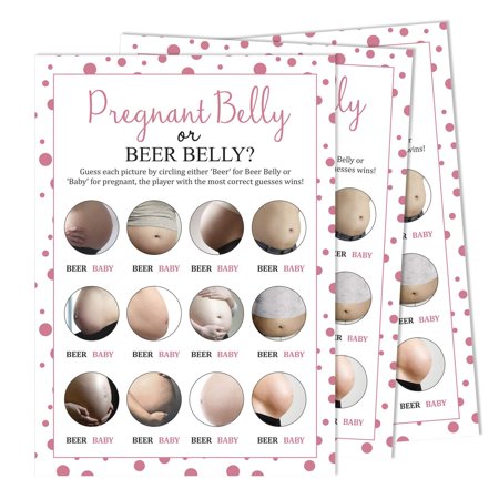 Belly Laughs Game Cards for Baby Showers - Fun Activity for All! Engage Guests with Gender Neutral Challenges and Create Lasting Memories at Your Celebration.