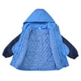 thumbnail image 3 of Uccdo Boys Girls Hooded Windbreaker Rain Jackets With Detachable Fleece Sweatshirts, Kids 2-in-1 Warm Fleece Lined Parka Coats Raincoats 3-13Y, 3 of 5