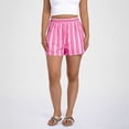 thumbnail image 2 of AJGRHE Women's Fashion Striped Casual Elastic Waist Pocket Shorts Red L, 2 of 9