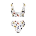 thumbnail image 6 of Rocae Rocket Planets for Bikini Set for Women Two Piece Sexy High Swimsuits Split Crossover Bikini Small, 6 of 9