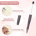 thumbnail image 3 of Uxcell Beadable Pens 20 pack Black Ink Plastic Bead Pen Creative DIY Ballpoint Pens for Teacher Office DIY Crafts Party Decorations Handmade Supplies, Dark Purple, 3 of 7