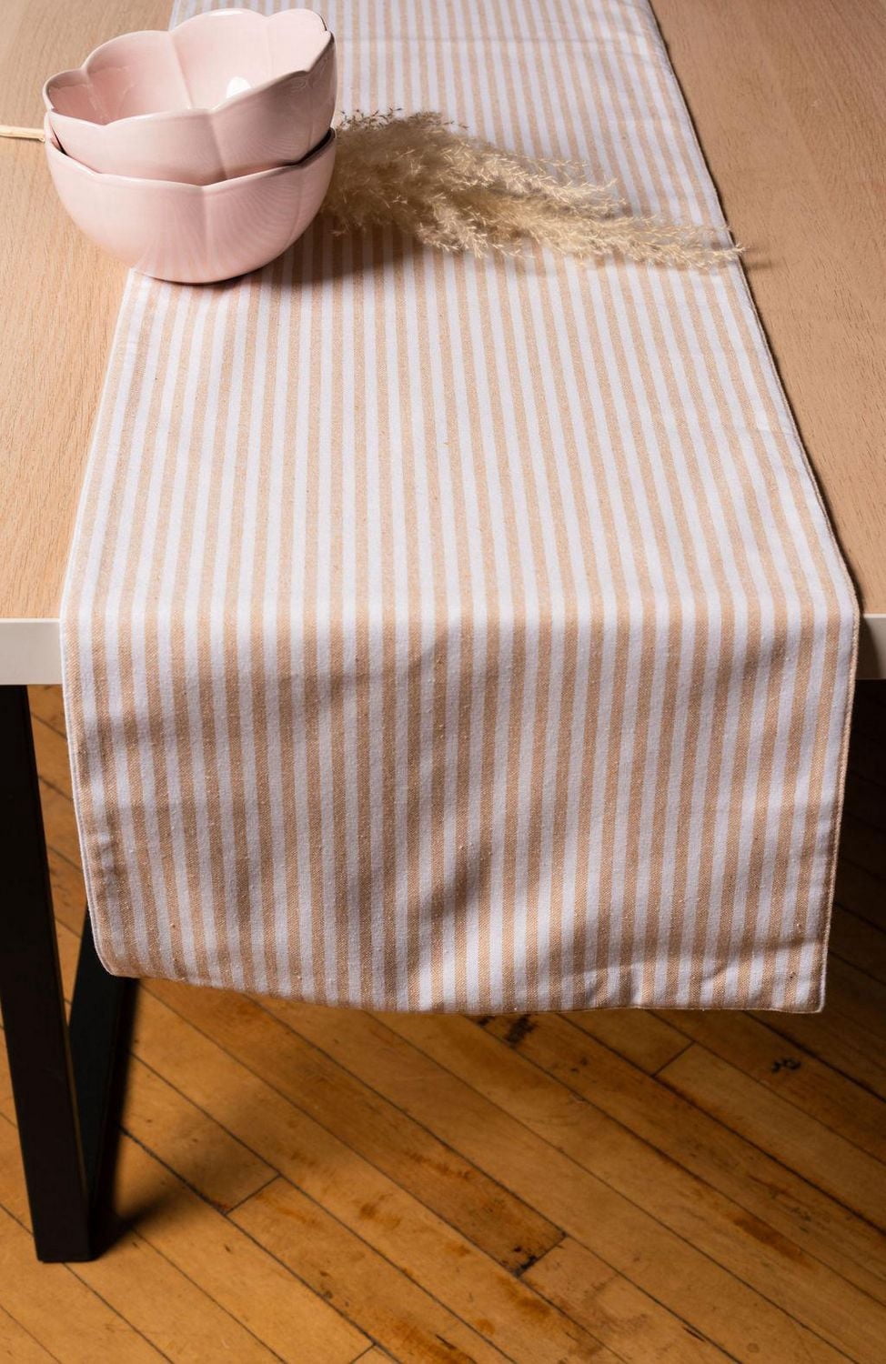Elevate Your Dining Experience with Fabstyles Bistro Stripe Runner.